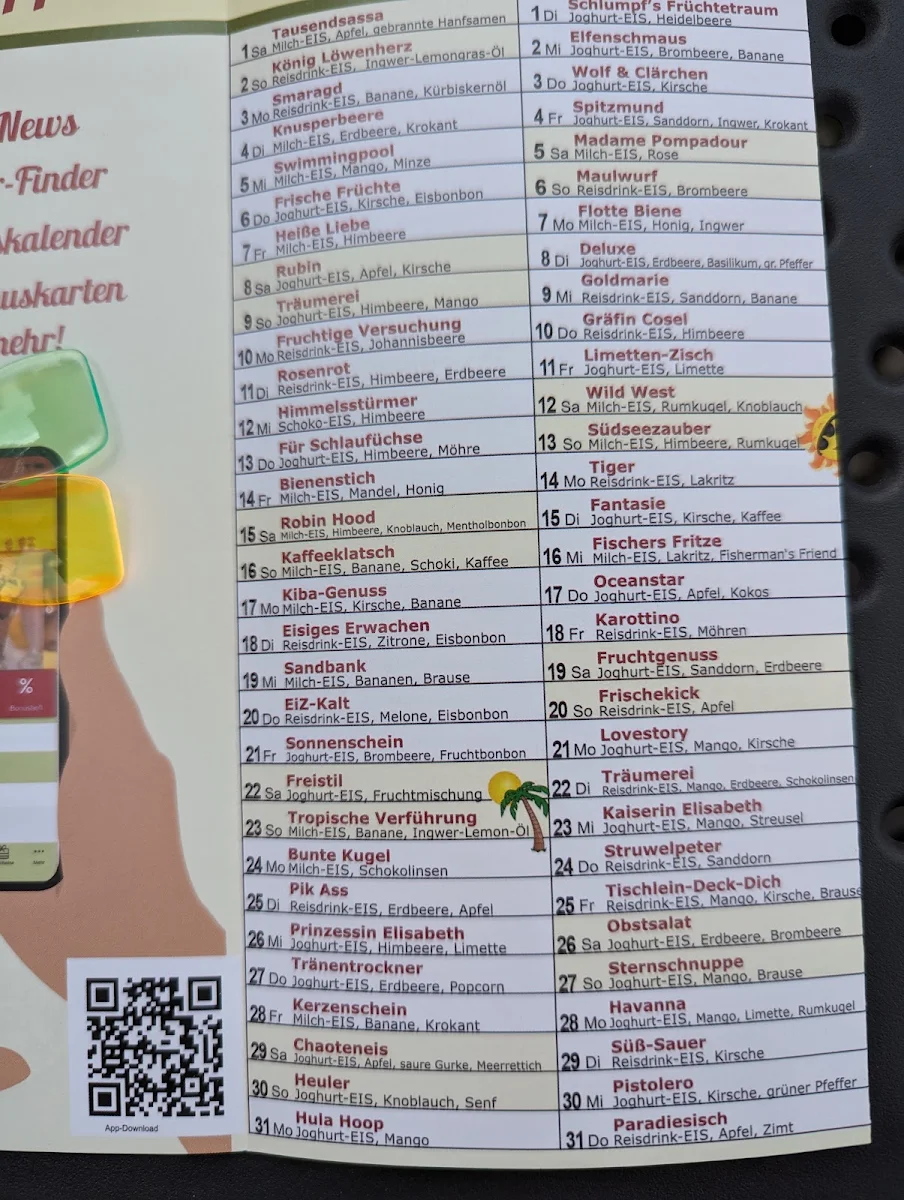 Speisekarte, Konditorei & Café Beeg