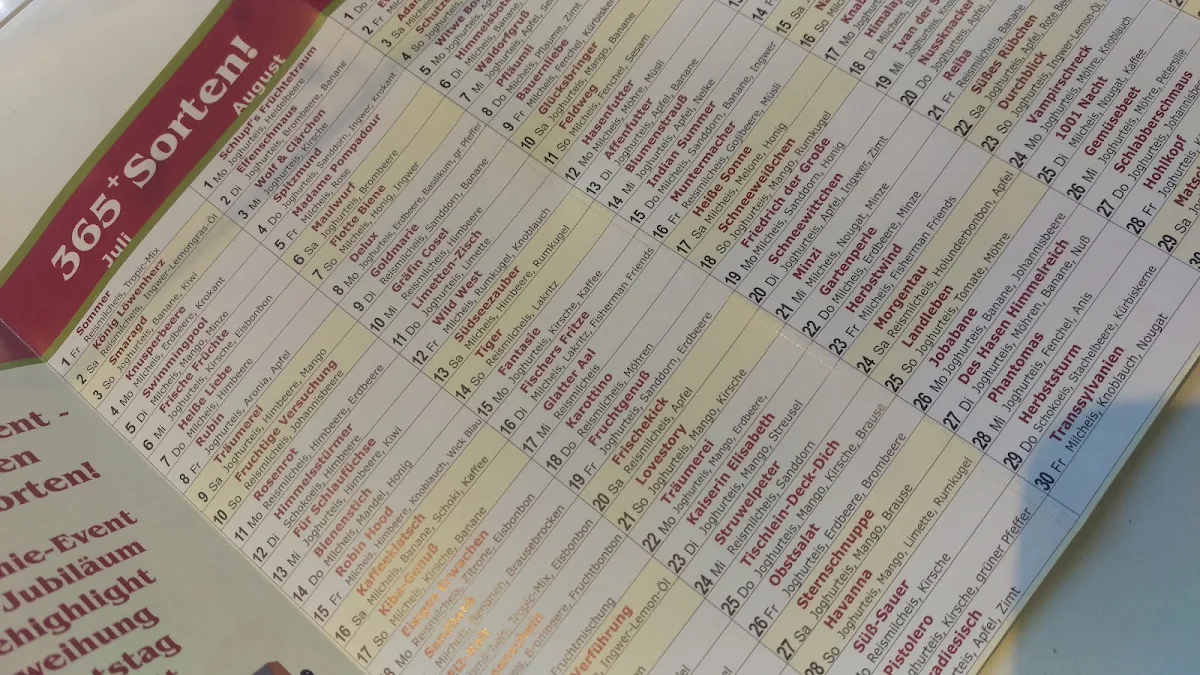 Speisekarte, Konditorei & Café Beeg