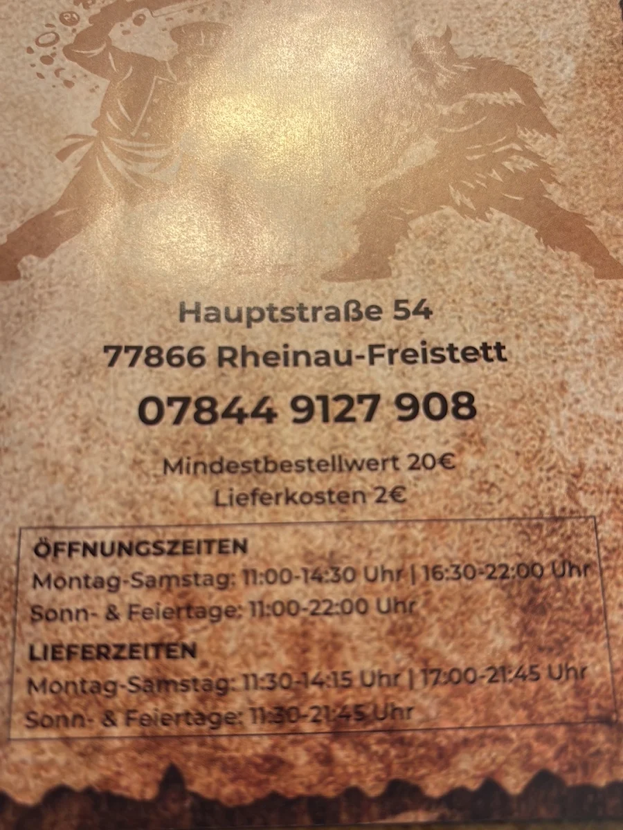 Speisekarte, ASGARD - Asiatische Küche