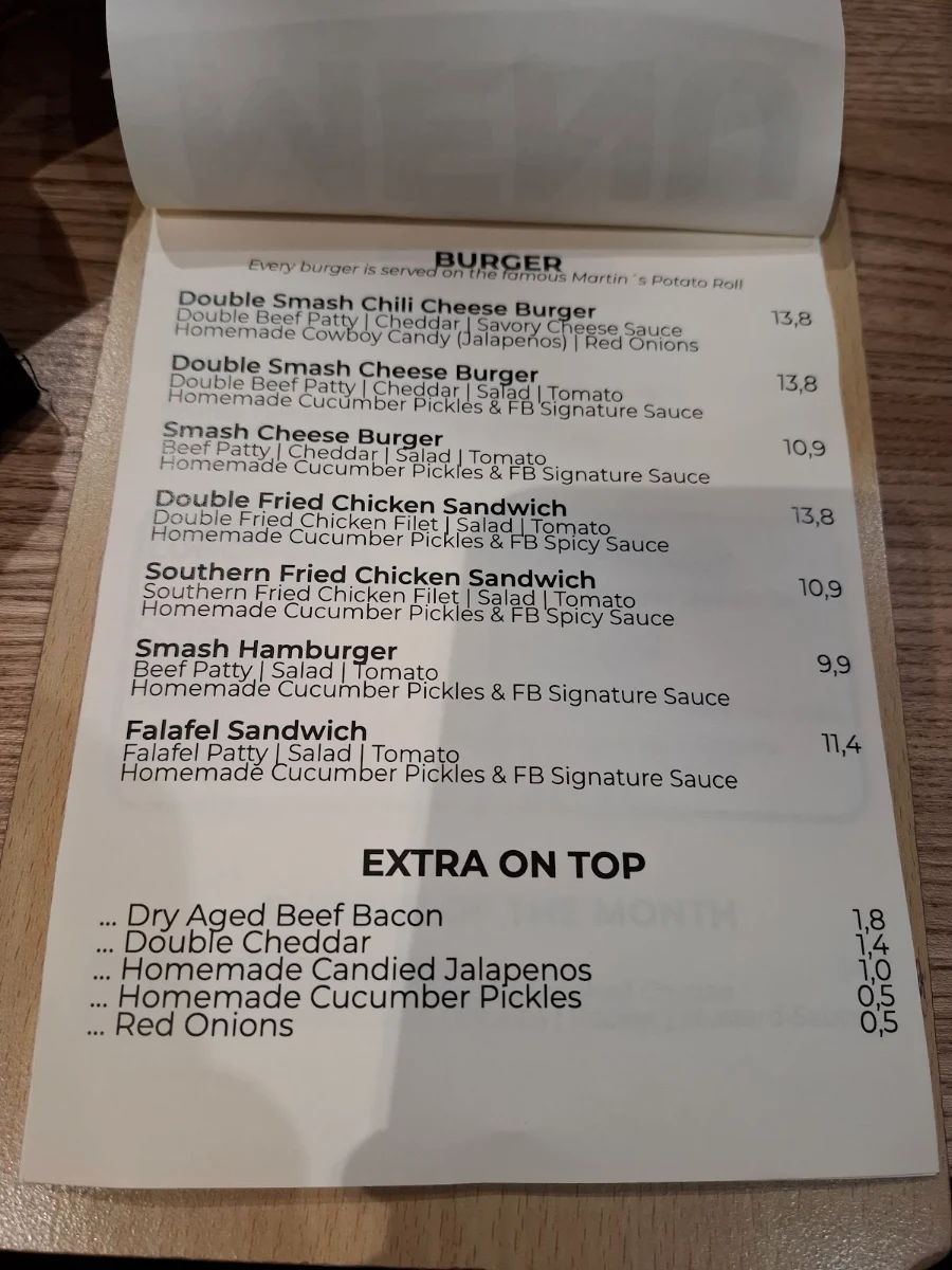 Speisekarte, Fat Butcher