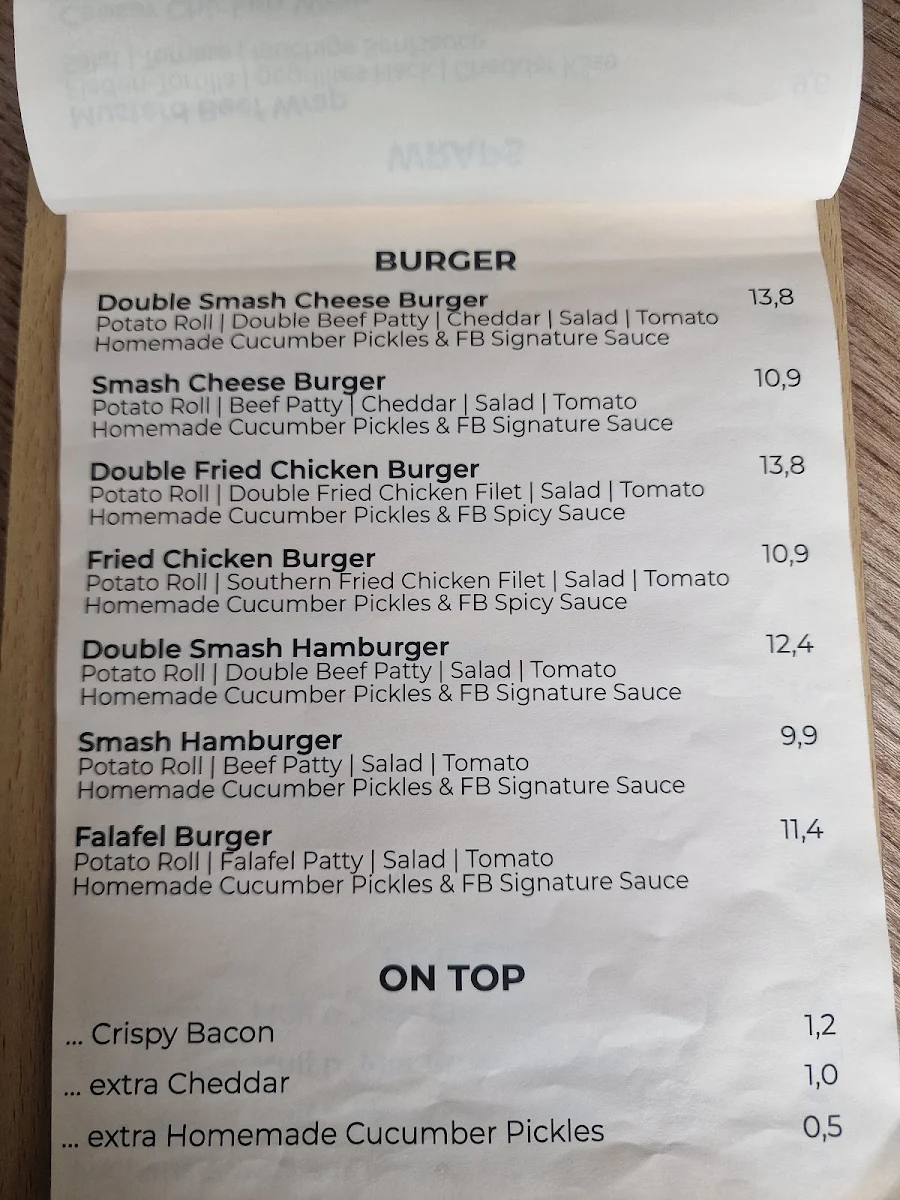 Speisekarte, Fat Butcher
