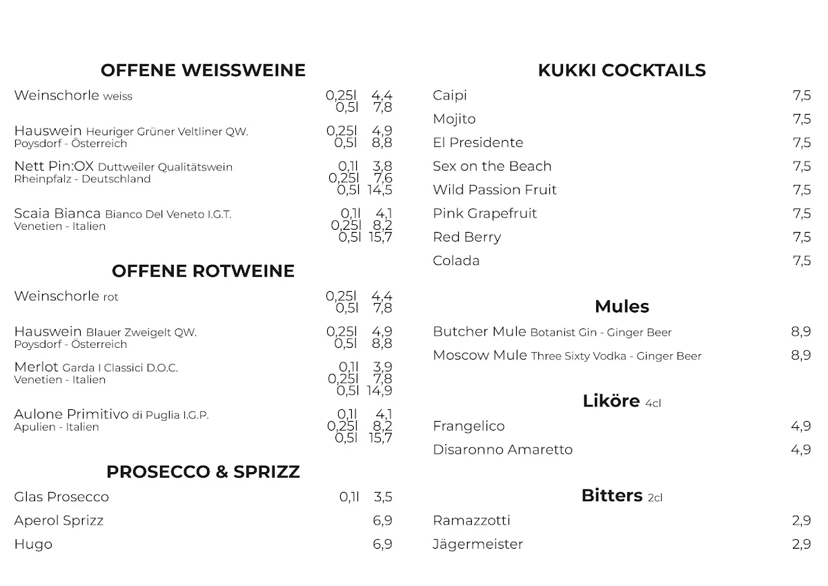 Speisekarte, Fat Butcher