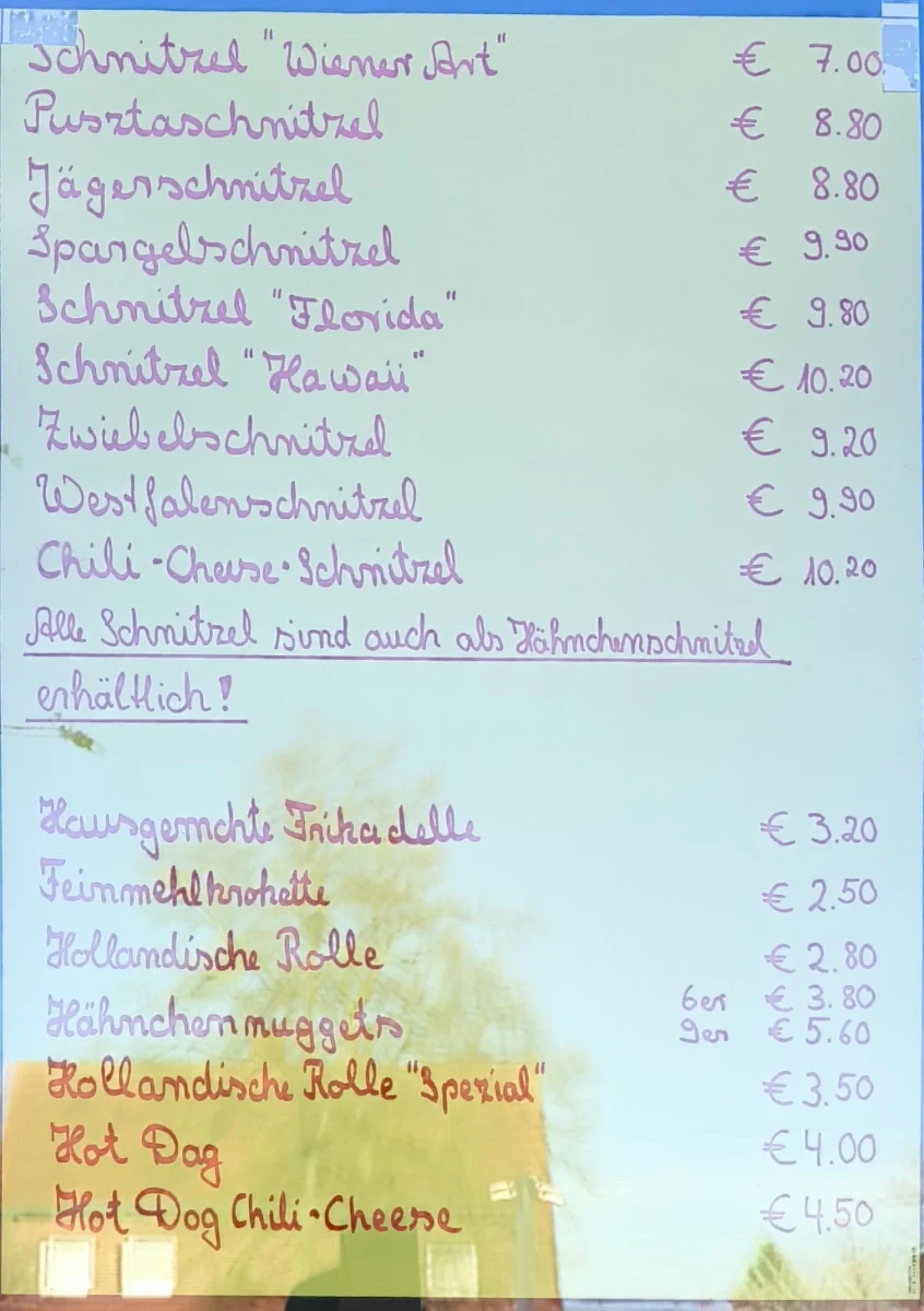 Speisekarte, Hengte-Grill