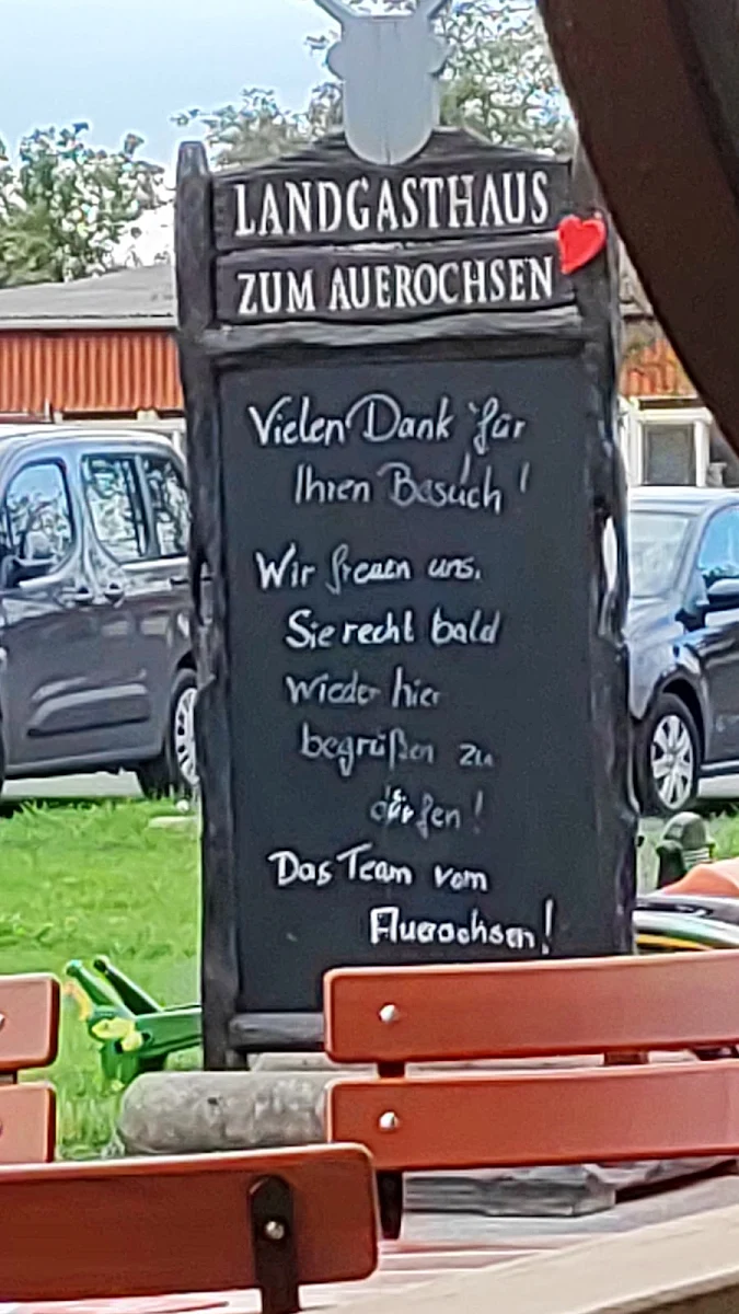 Speisekarte, Landgasthaus zum Auerochsen