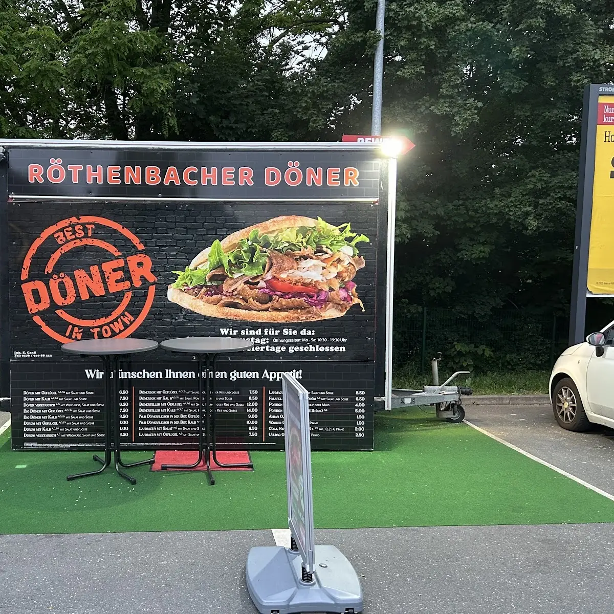 Speisekarte, Kral Röthenbacher Döner