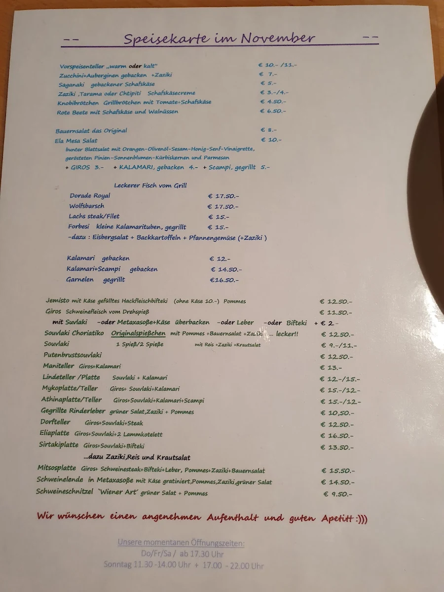 Speisekarte photo 2