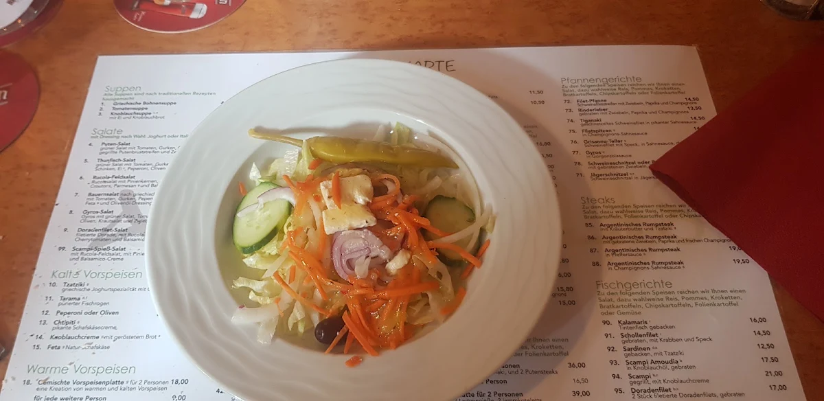 Speisekarte, Restaurant Akropolis Uetersen