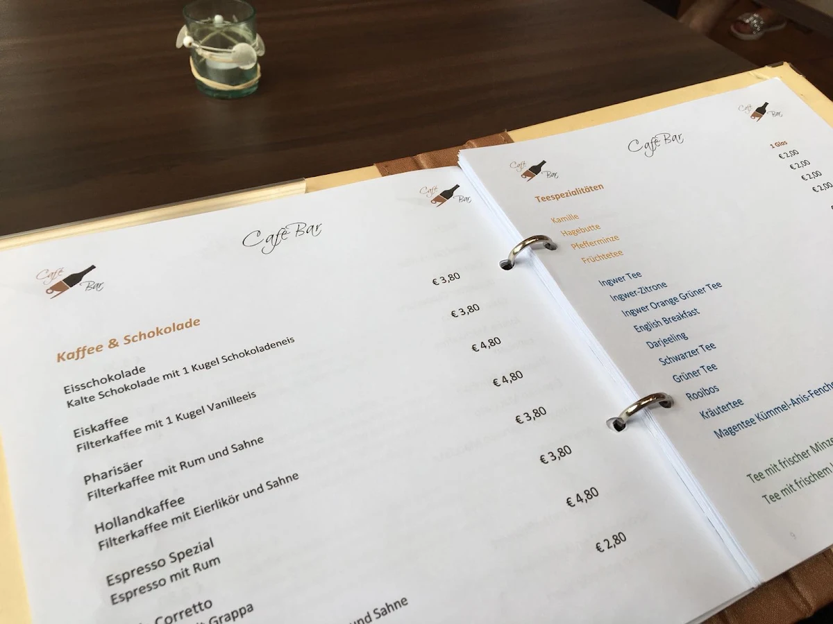 Speisekarte, CaféBar Veitsbronn