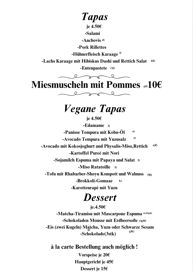 Speisekarte photo 5