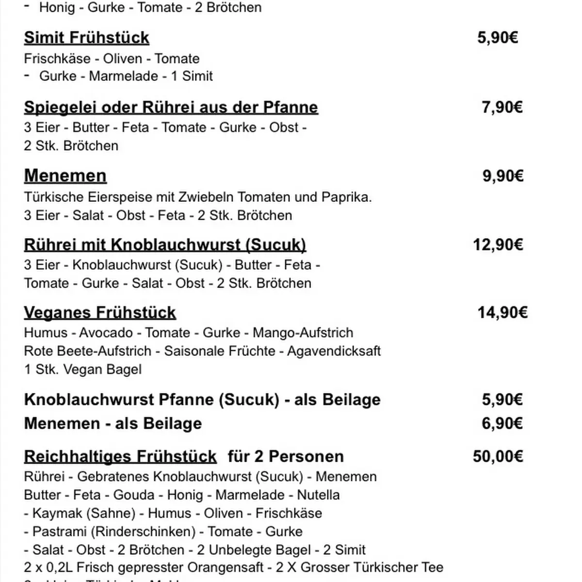 Speisekarte photo 9