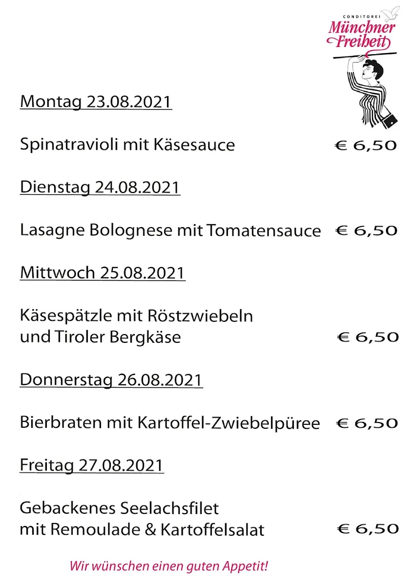 Speisekarte, StaBi Café