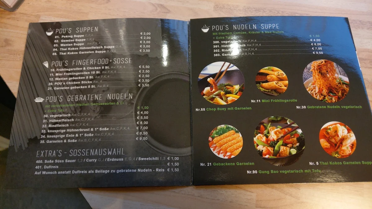 Speisekarte, POU - asian fast food Viersen