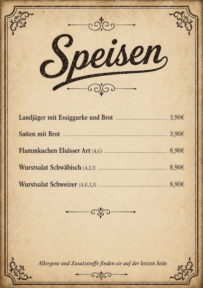Speisekarte photo 2