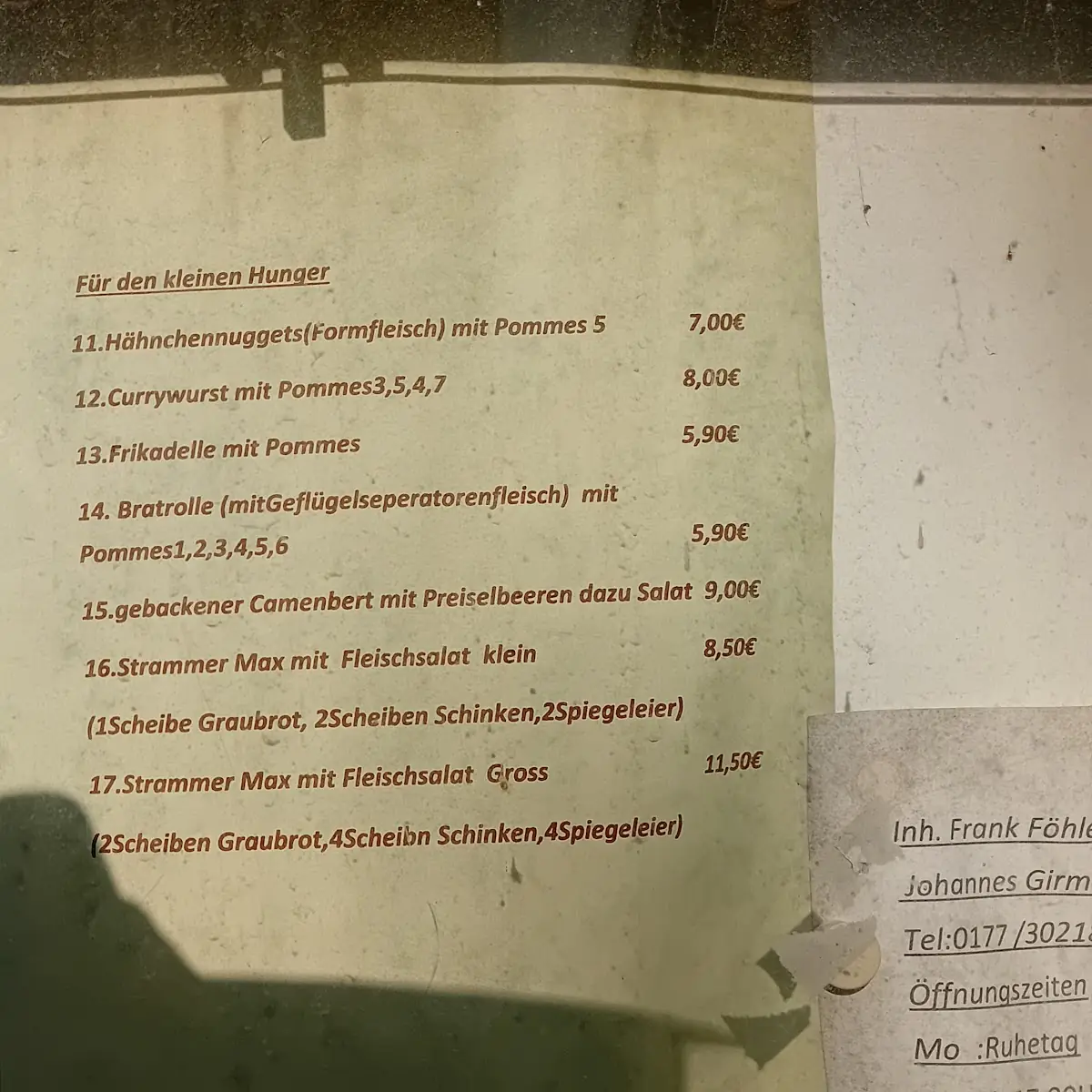 Speisekarte photo 1