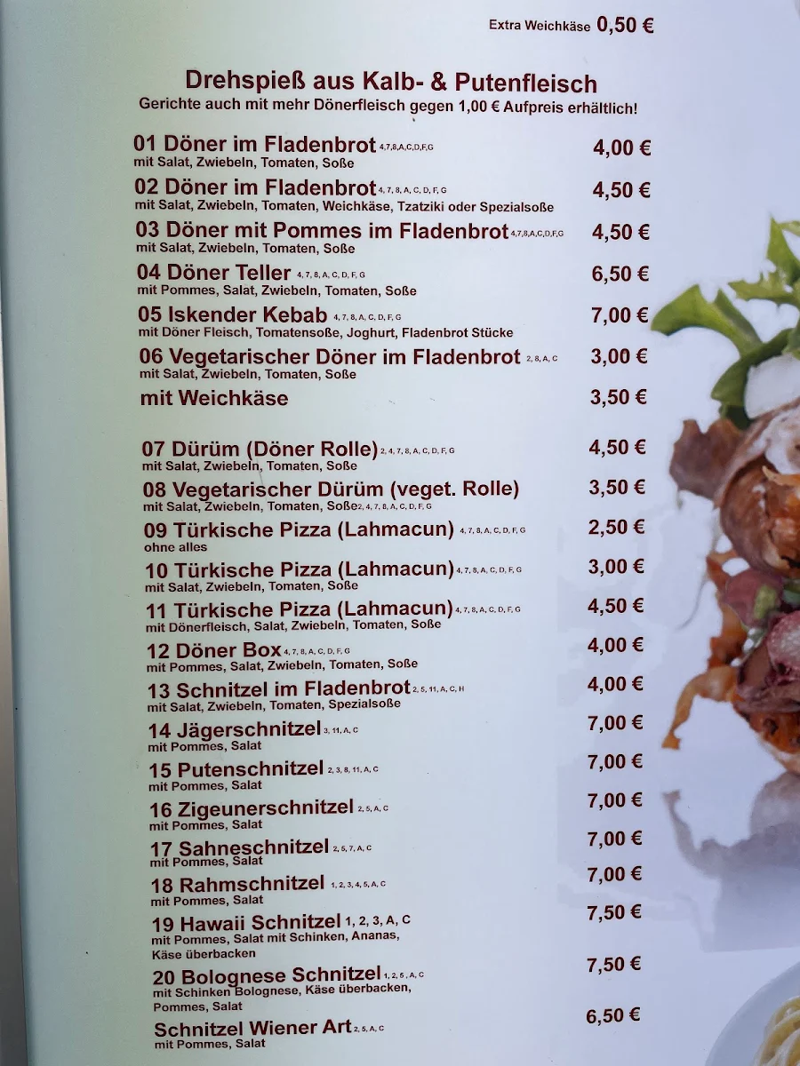 Speisekarte photo 2