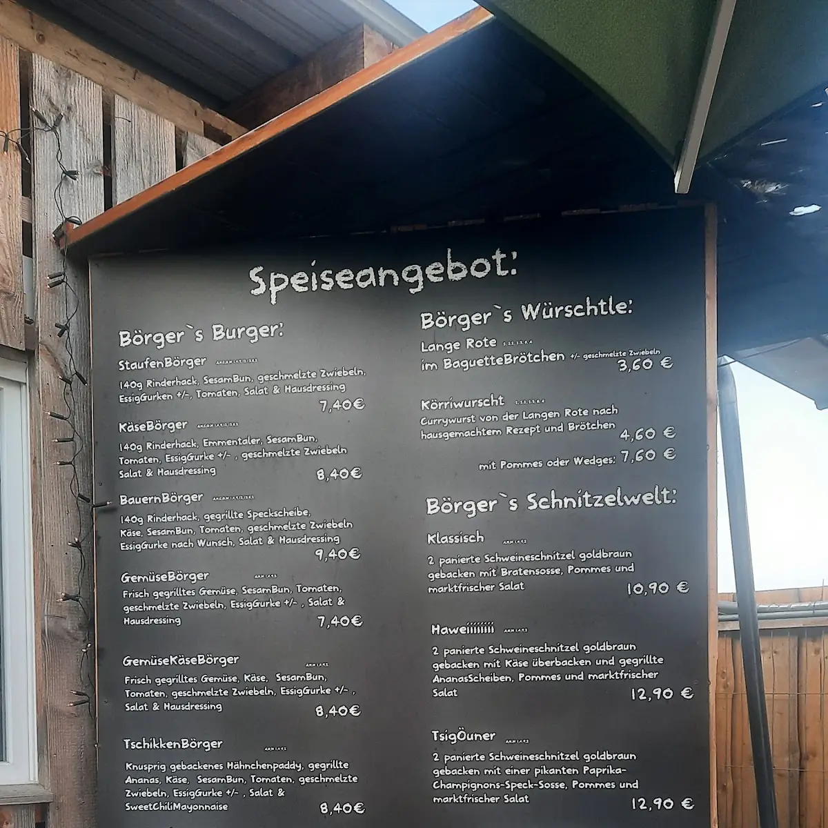 Speisekarte, Börger von Staufen