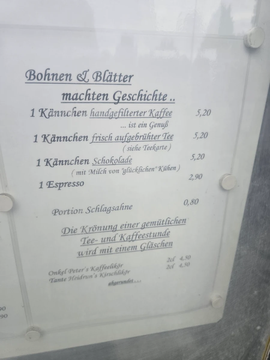 Speisekarte, Landgasthof Restaurant Petersen