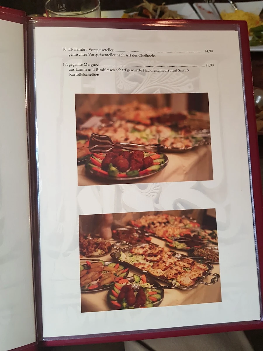 Speisekarte, Cedars (Al Hambra ) libanesische und Mediterrane Küche