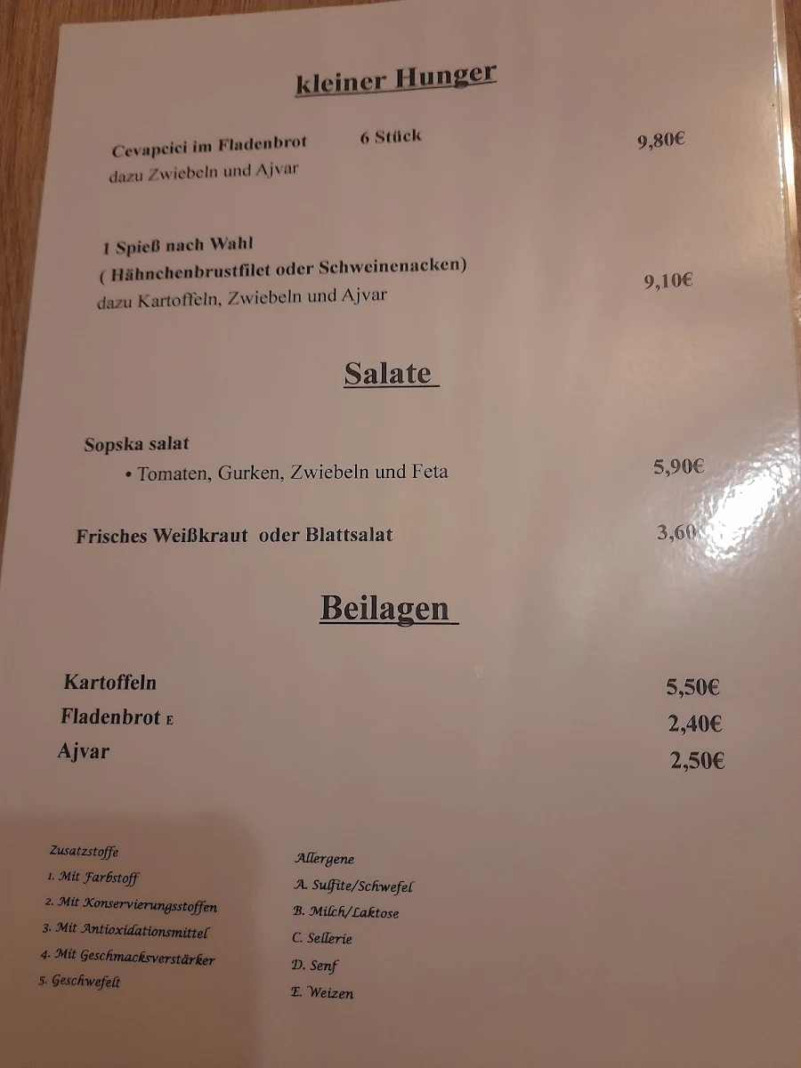 Speisekarte photo 3
