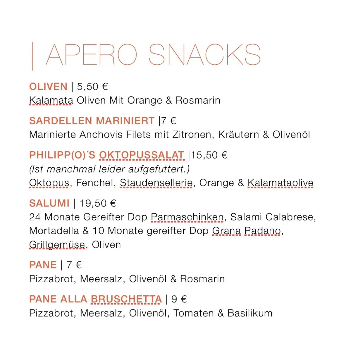 Speisekarte, - PIZZERIA - alla palestra -