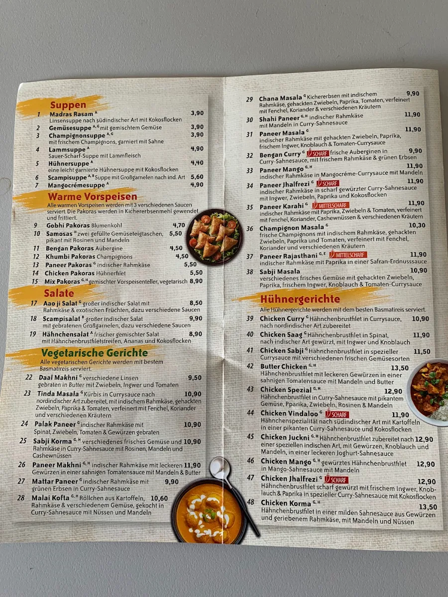 Speisekarte, Aao Ji Restaurant - Schöneiche bei Berlin