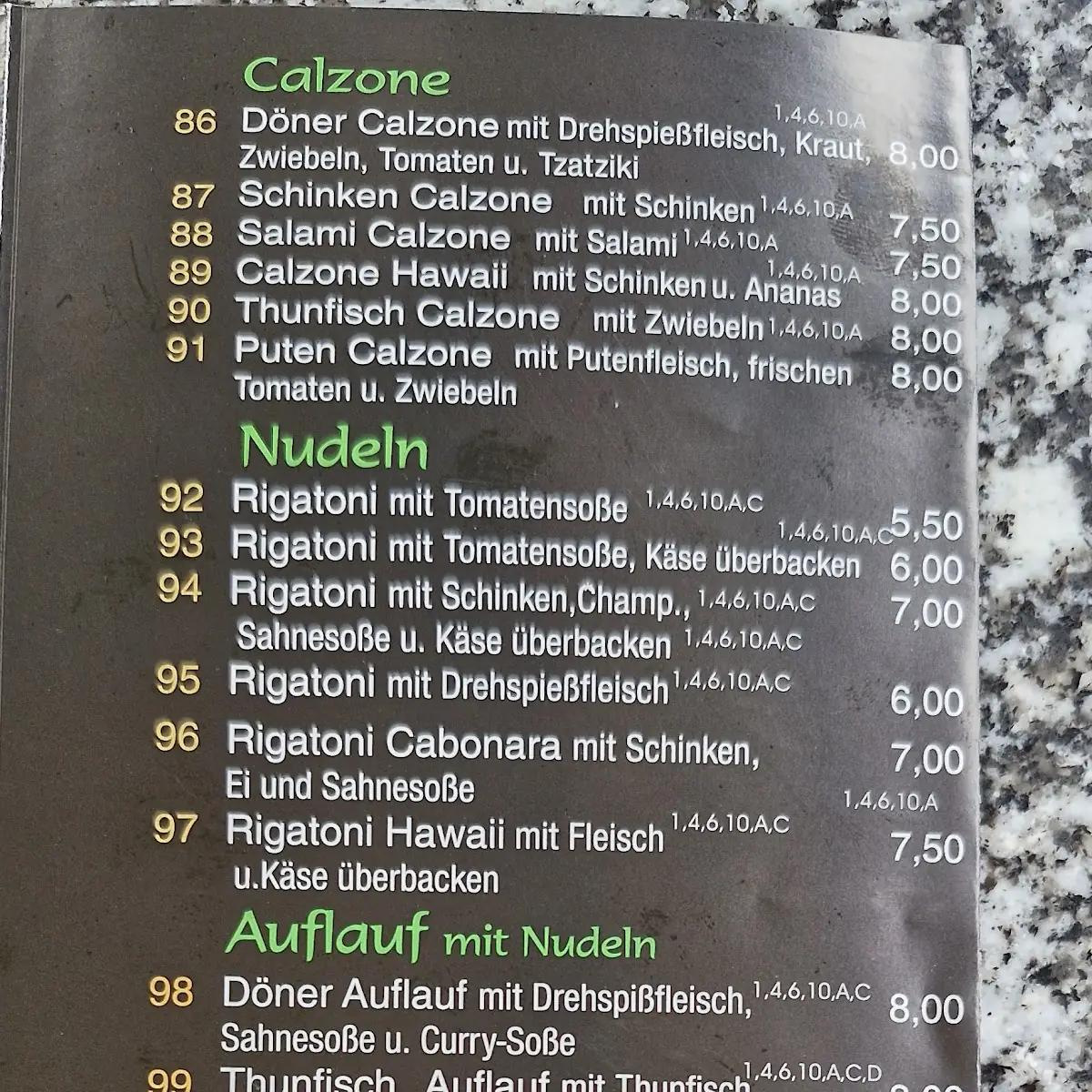 Speisekarte photo 3
