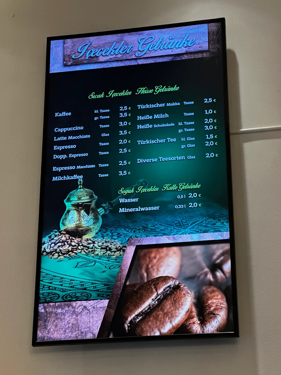 Speisekarte, Sönmez - Baklava Berlin Kreuzberg