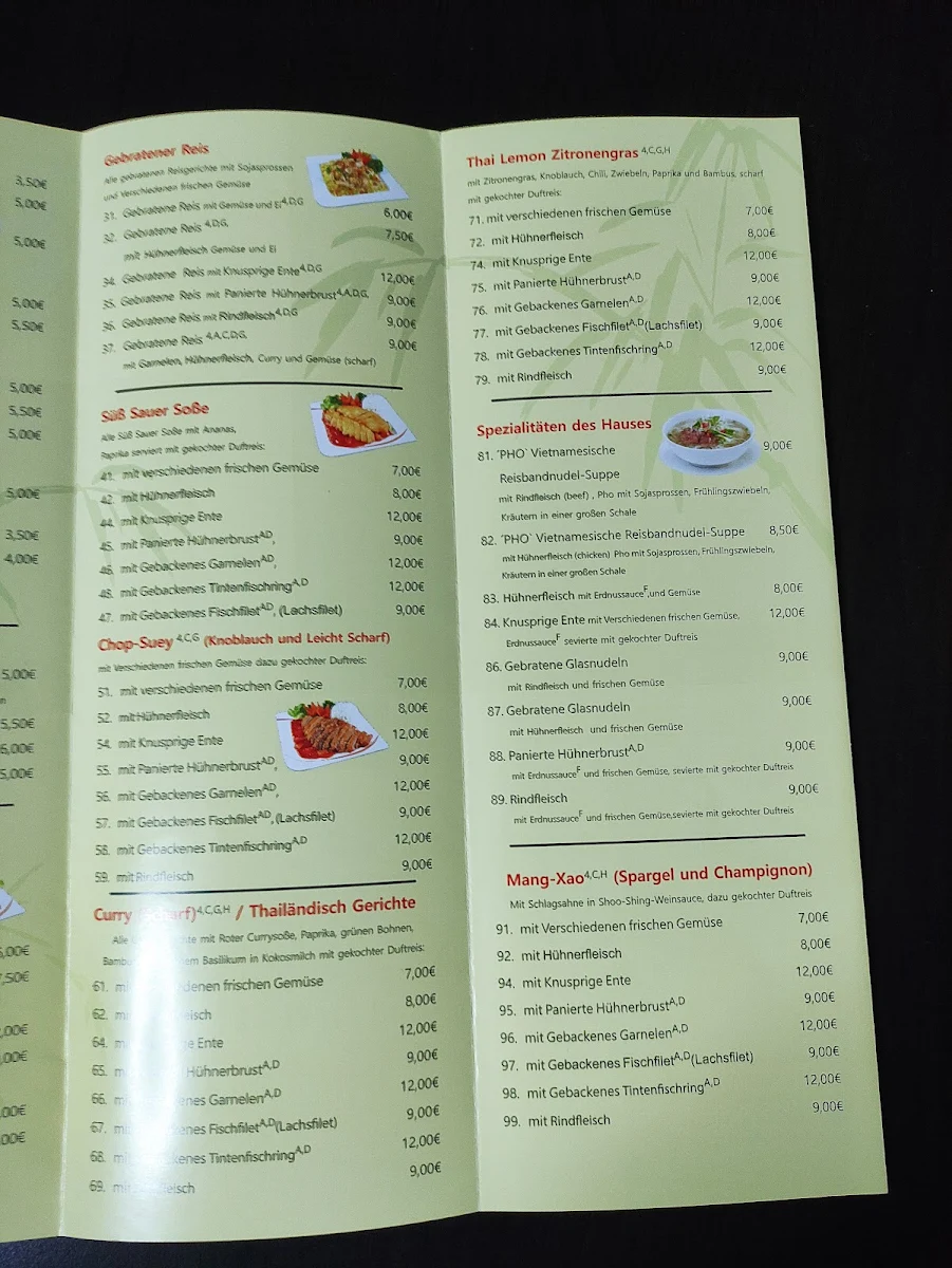 Speisekarte, Asia Wok & Sushi
