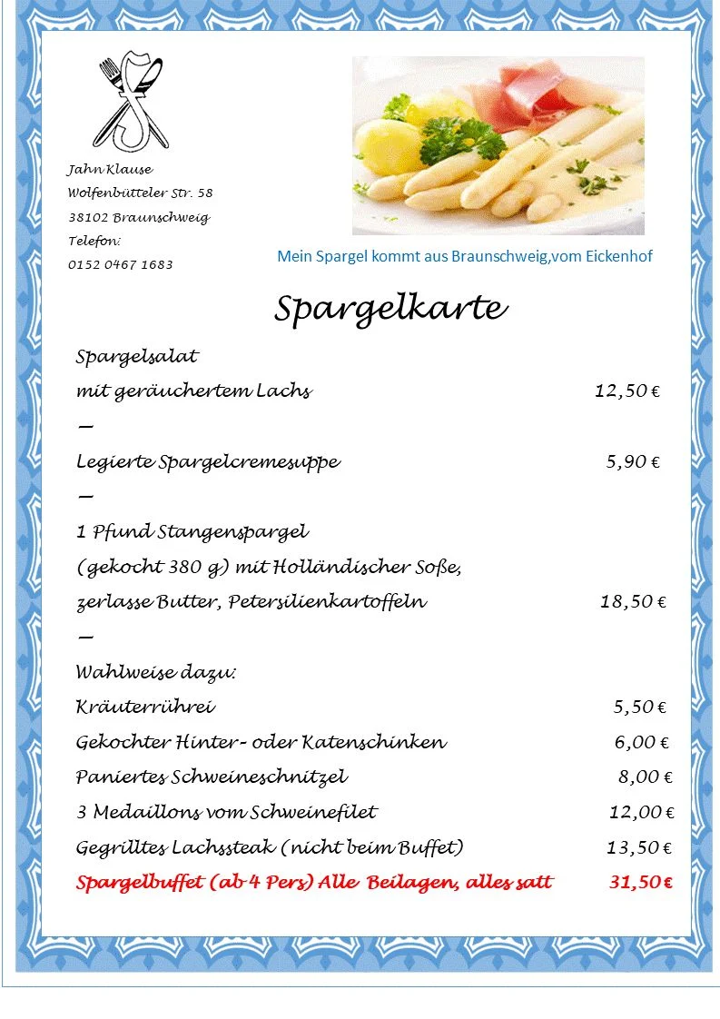Speisekarte photo 1