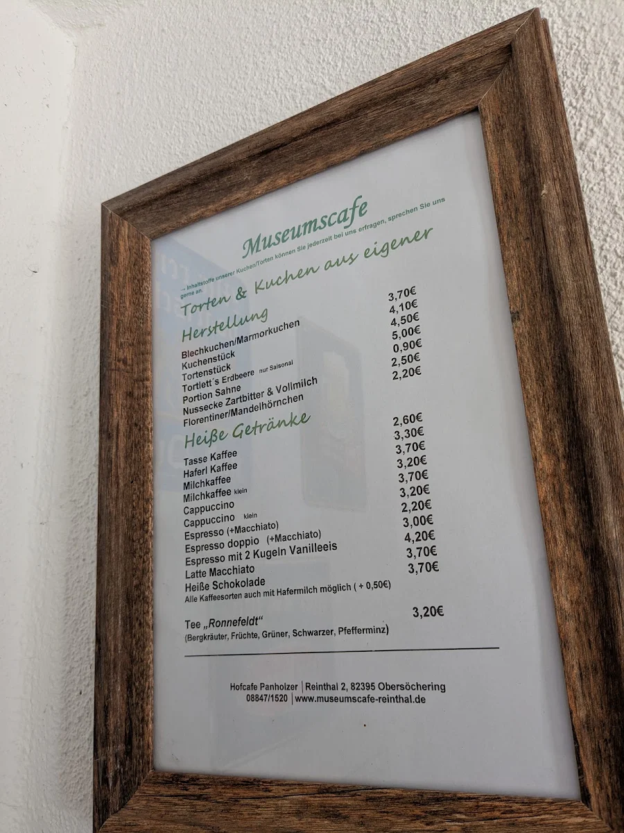 Speisekarte, Museumscafé Reinthal - Martina Panholzer