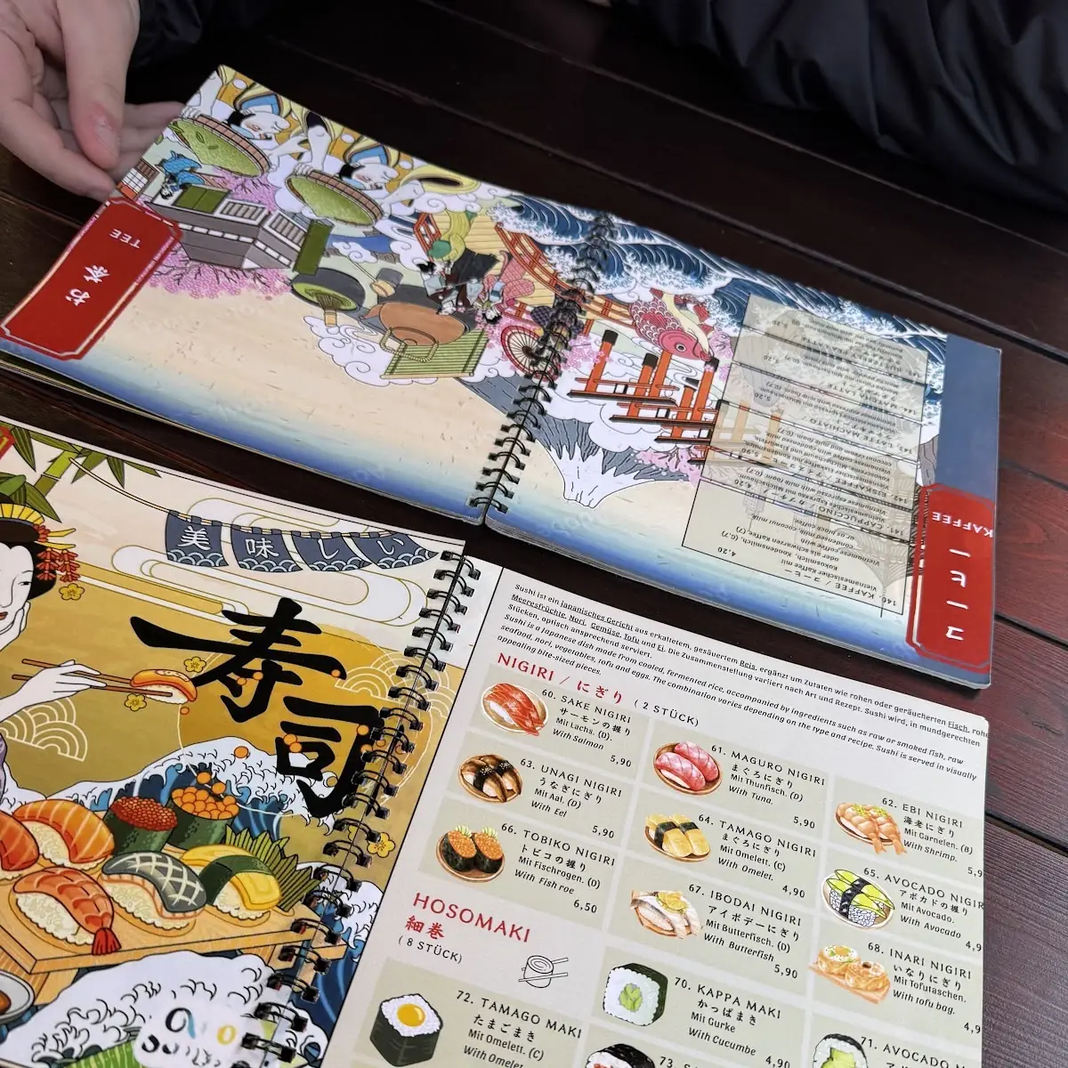 Speisekarte, Restaurant Kazoku Izakaya