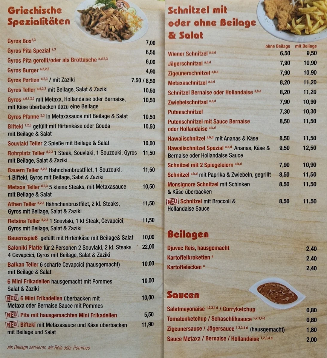 Speisekarte photo 3