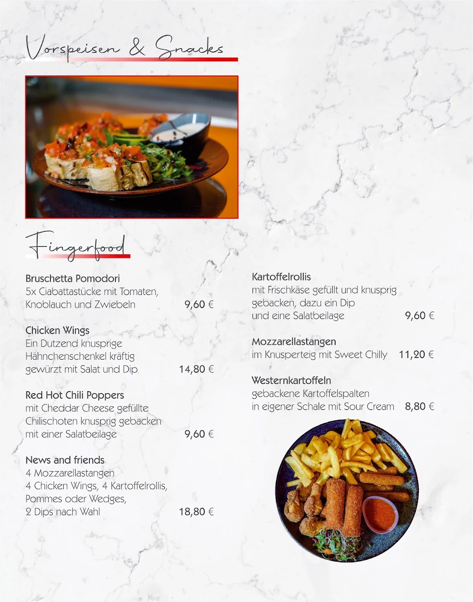 Speisekarte, News Cafe - Papenburg