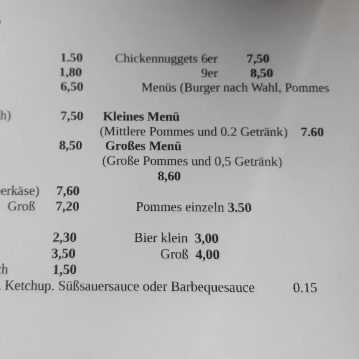 Speisekarte photo 4
