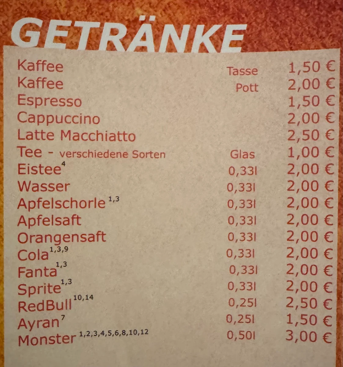 Speisekarte photo 3
