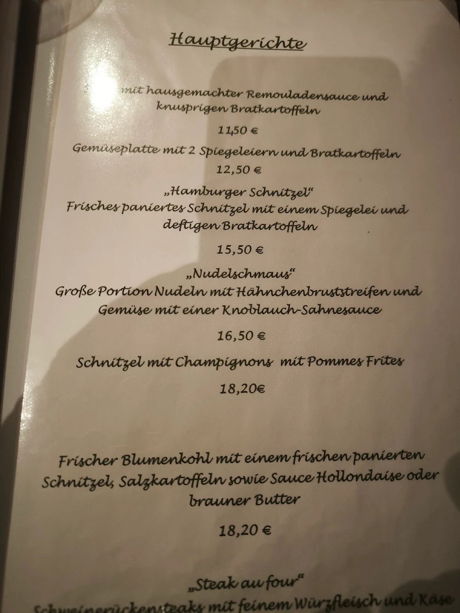 Speisekarte, Fernfahrers Ruh