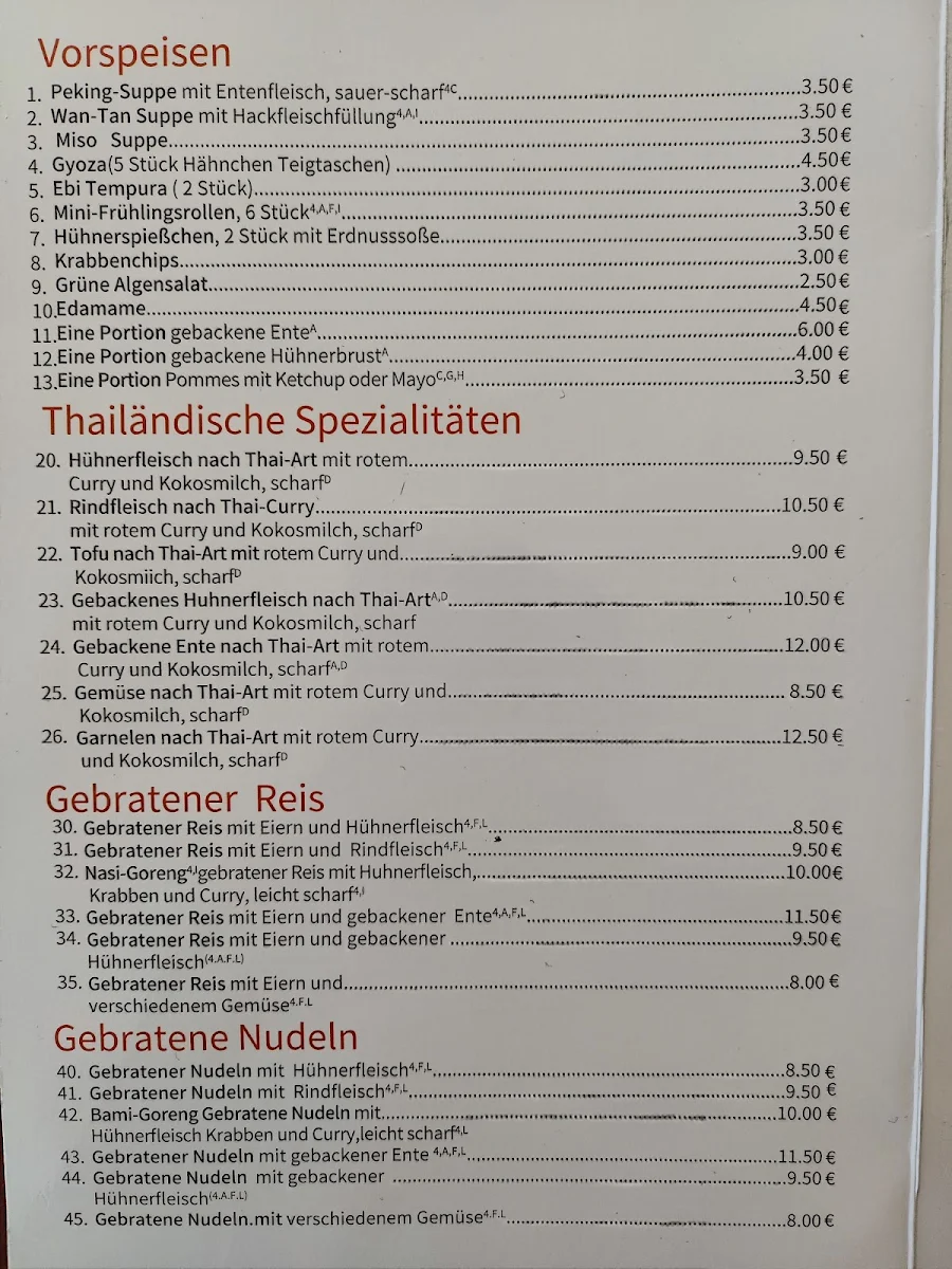 Speisekarte, Little Rice Sushi Asia Imbiss