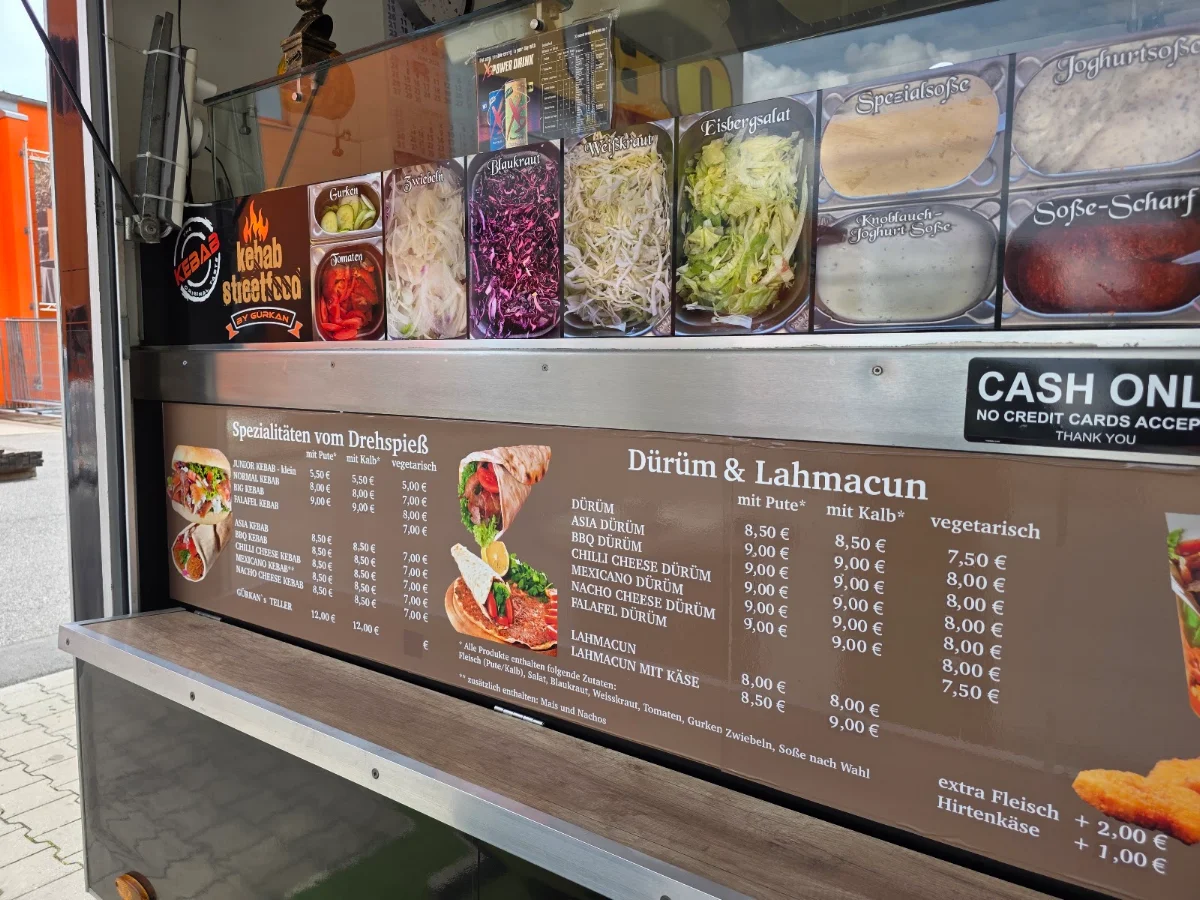 Speisekarte, Kebab Streetfood by Gürkan
