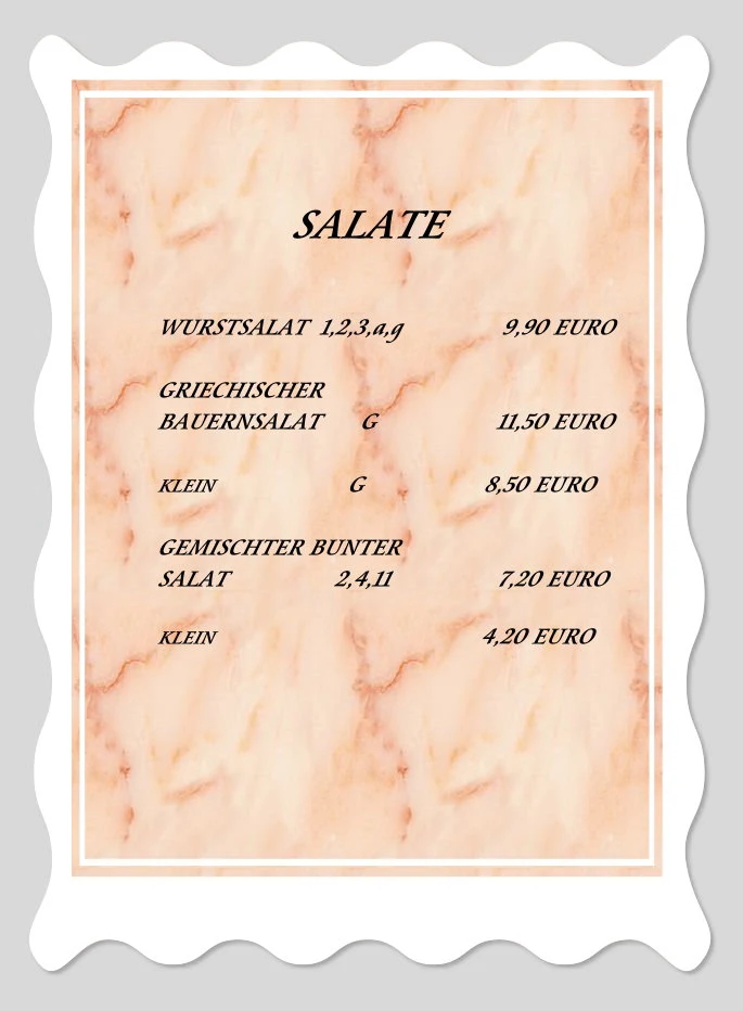 Speisekarte photo 2