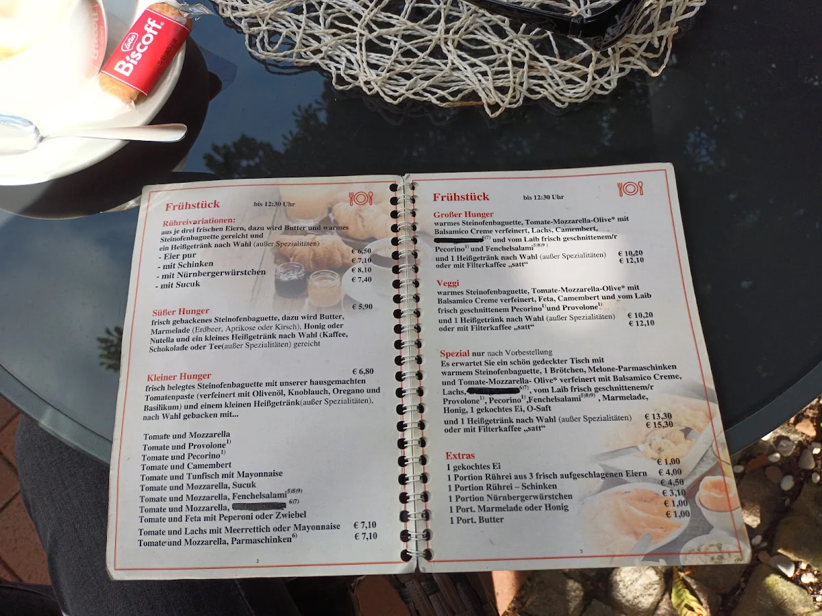 Speisekarte, Café Klatsch