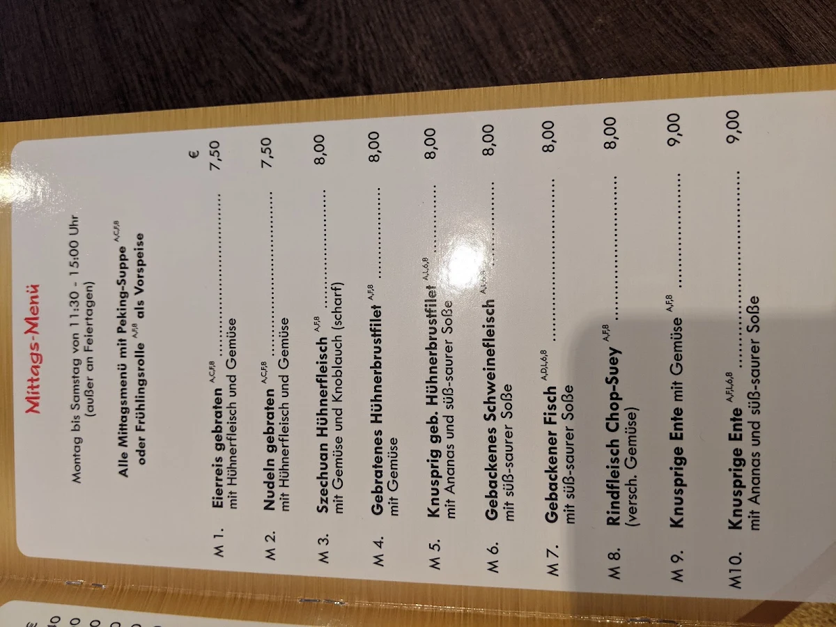 Speisekarte, Gourmet Tempel Osnabrück