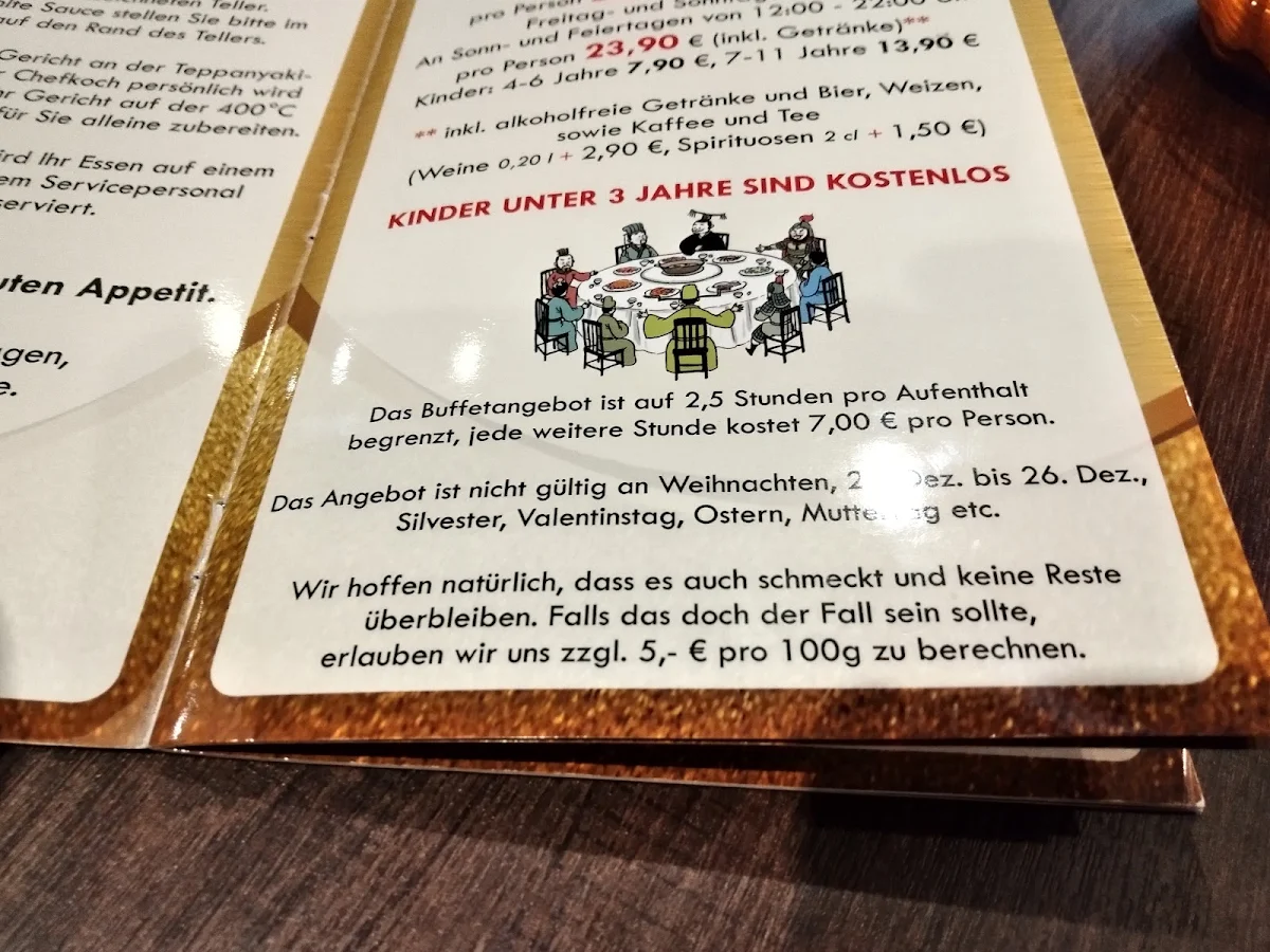 Speisekarte, Gourmet Tempel Osnabrück