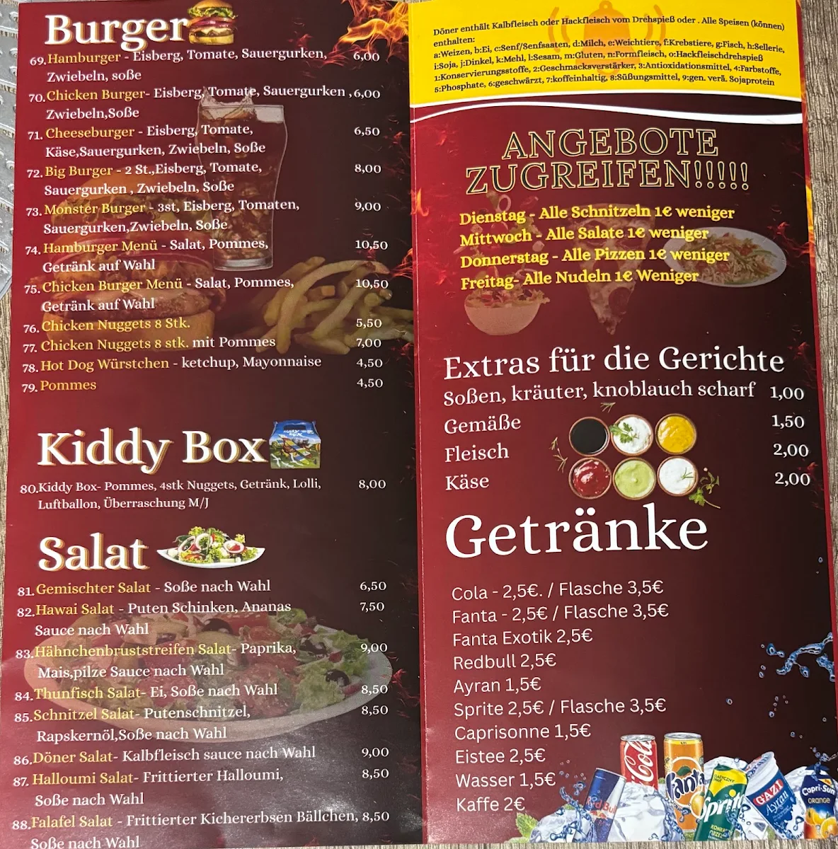 Speisekarte, Aspendos Pizza