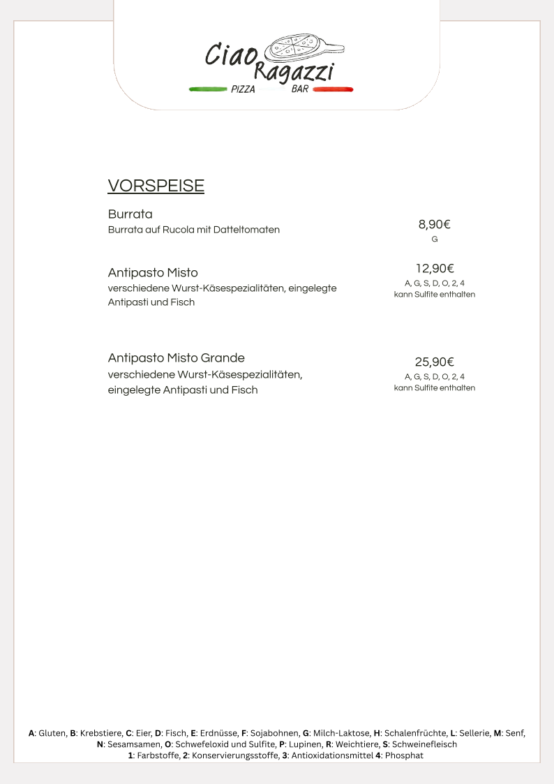 Speisekarte photo 4