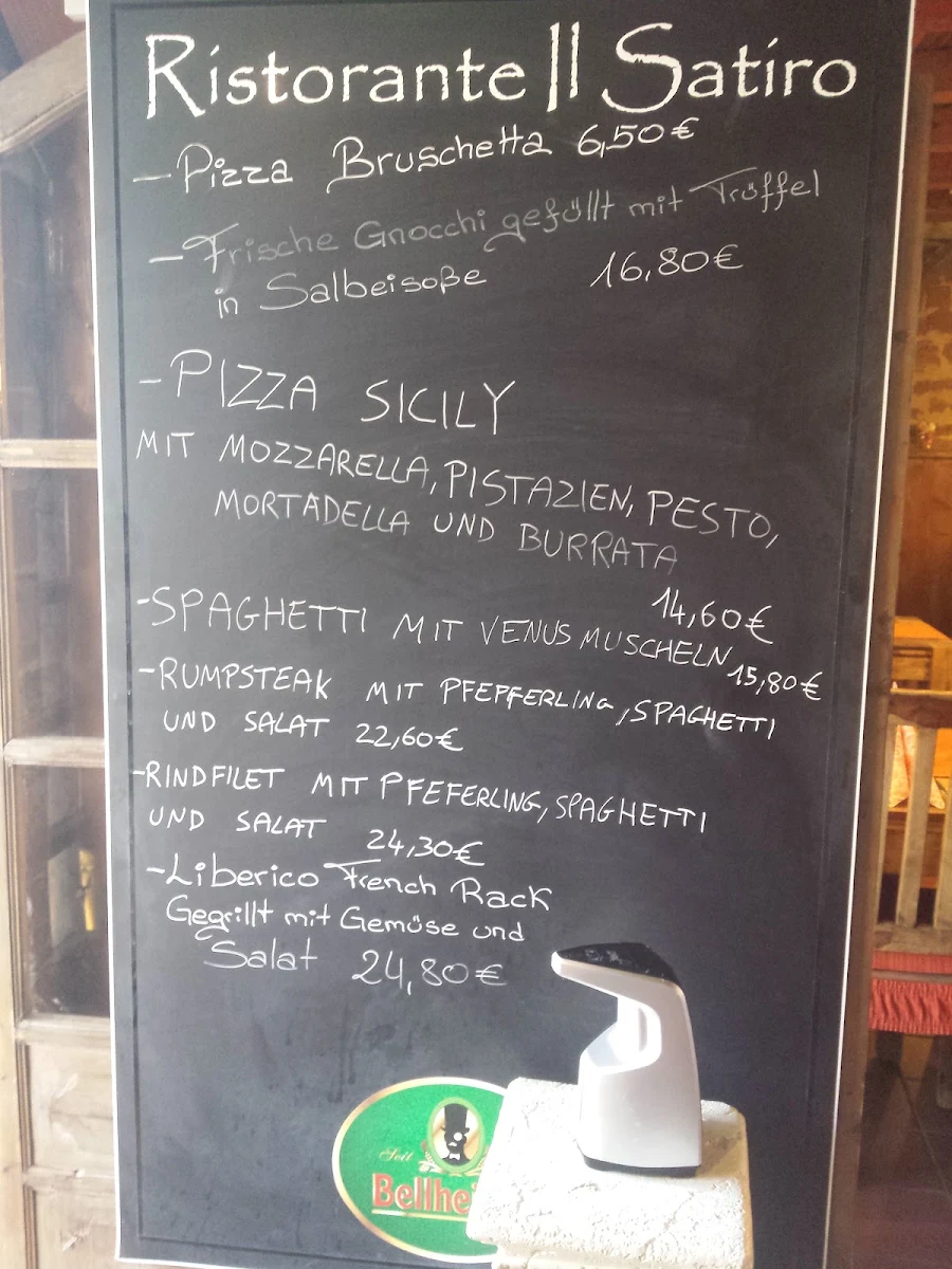 Speisekarte, Ristorante Il Satiro