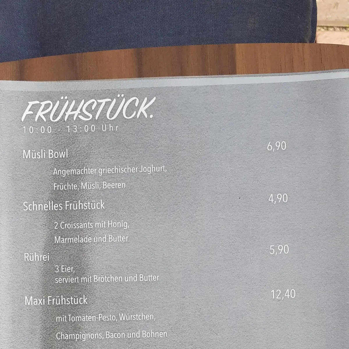 Speisekarte, Schillers Biergarten & Café