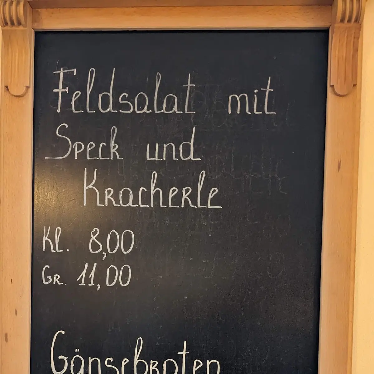 Speisekarte, Kanne