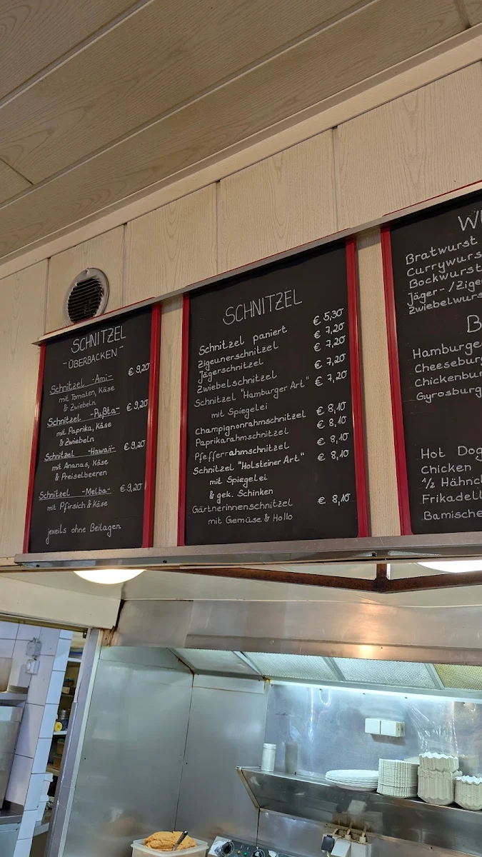 Speisekarte, Friedhelms Schnellrestaurant GmbH