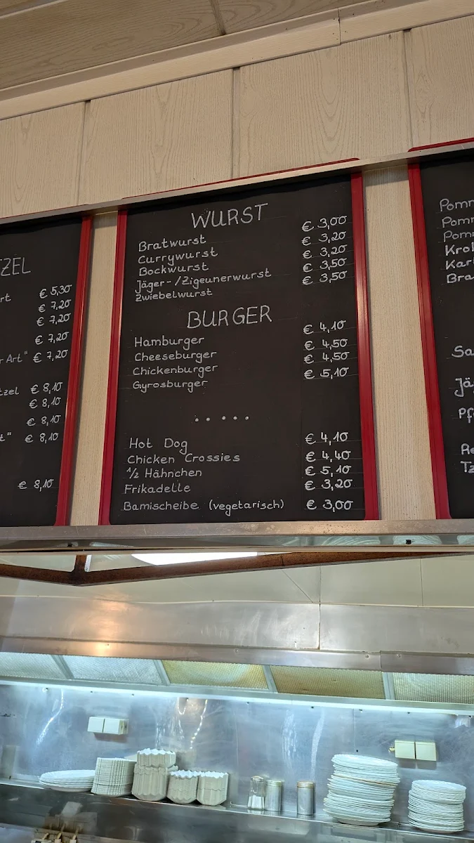Speisekarte, Friedhelms Schnellrestaurant GmbH