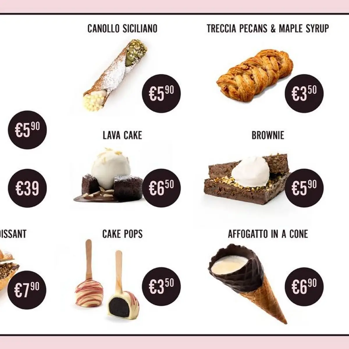 Speisekarte, LA DOLCERIA aROMA